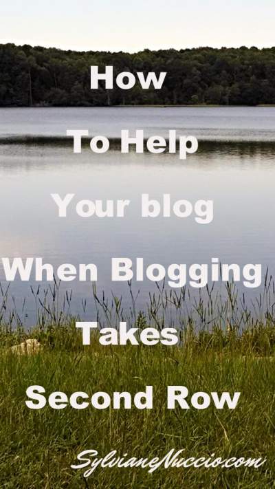 how to help your blog when blogging takes second row